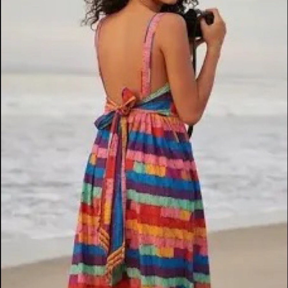 Farm Rio Soleil Embroidered Maxi Dress